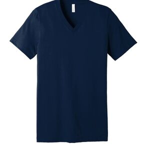 Bella Canvas Navy V-Neck Short Sleeve Tee